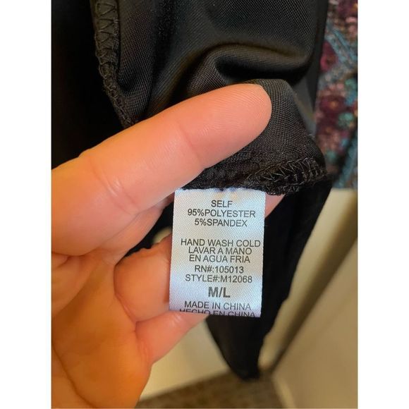 Andrée by Unit Boho Velvet Embroidered Kimono Cardigan in Black - Size m/l - Picture 6 of 13